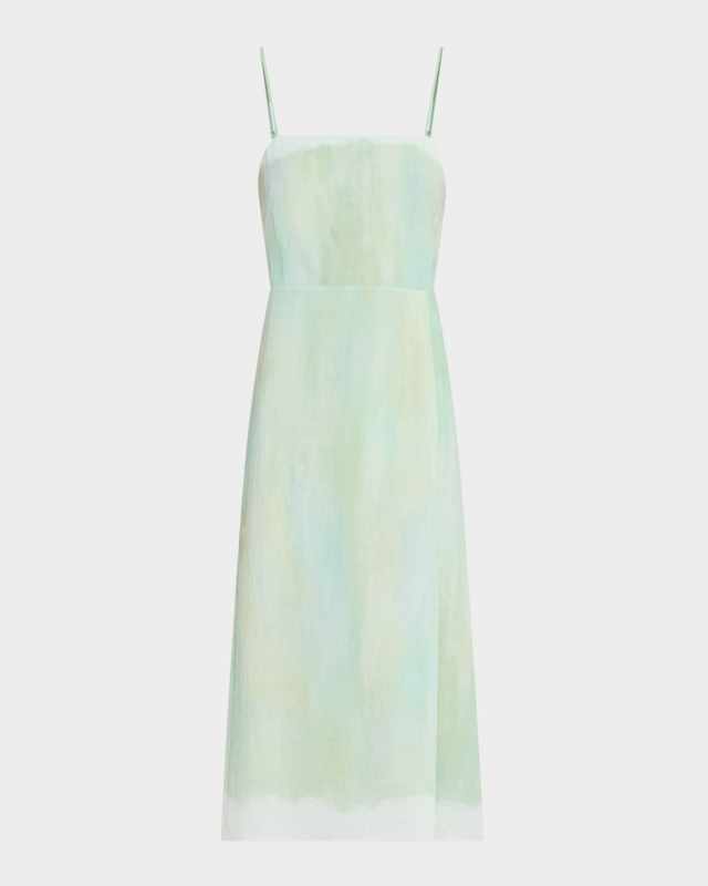 Sleeveless Painted Boarder Midi Dress